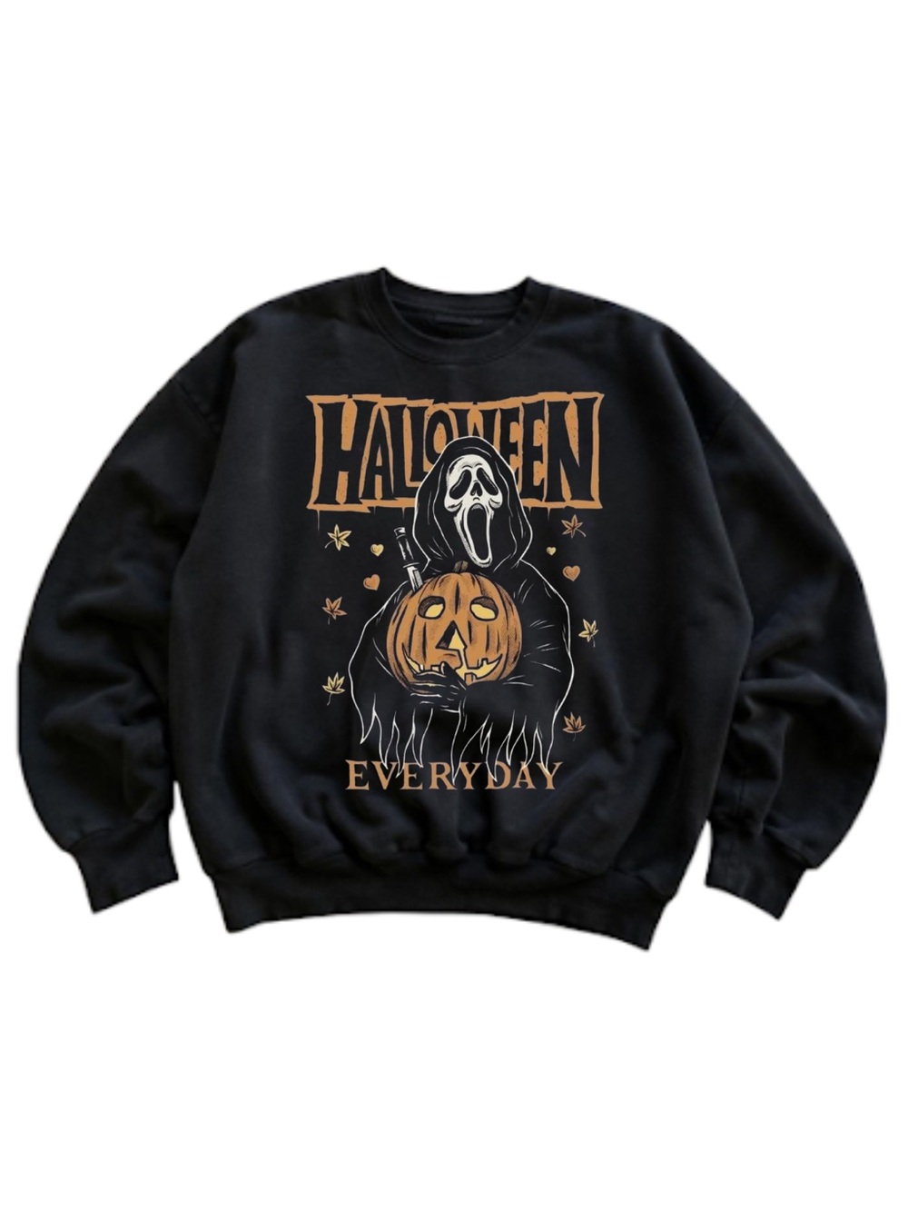 Gildan Halloween Every Day Black Graphic Sweatshirt